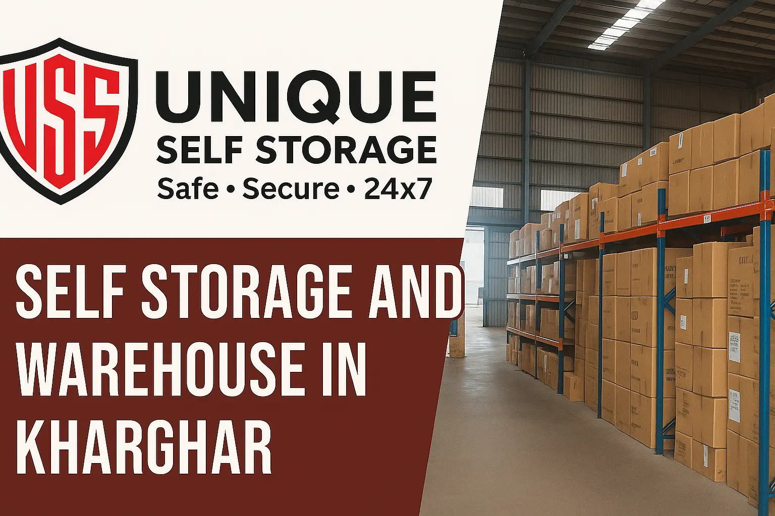 Safe and secure self storage and warehouse in Kharghar by Unique Self Storage, offering 24x7 access and affordable storage units in Navi Mumbai.
